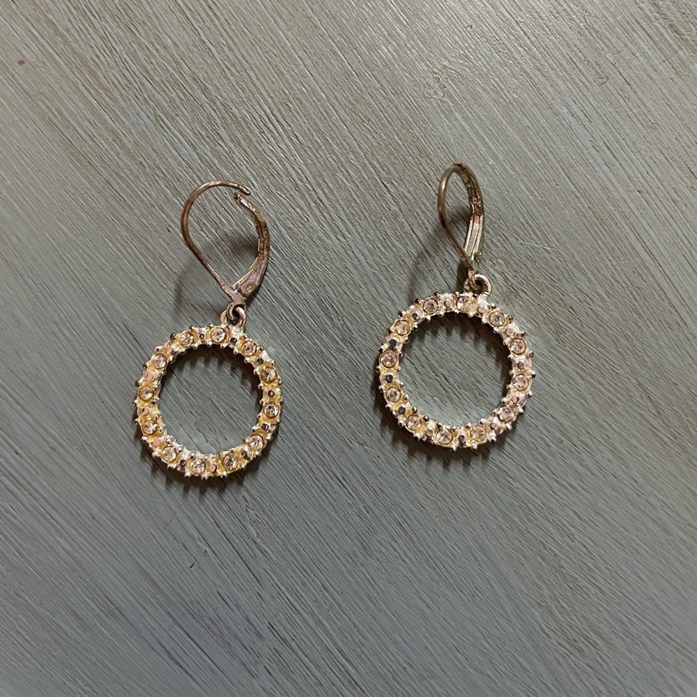 Cute silver and faux diamond earrings